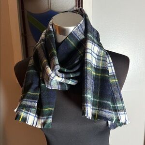 Cisco Plaid Vintage 100% Merino Wool Winter Scarf